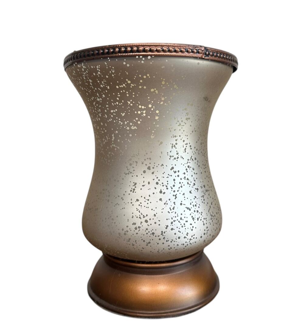 Scentsy Retired Lampshade Collection Cream Tulip & Bronze Full Size Wax Warmer